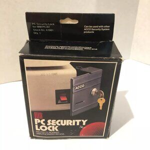 ACCO PC Security Lock Vintage 1985, IBM Micro Computer, See Pics